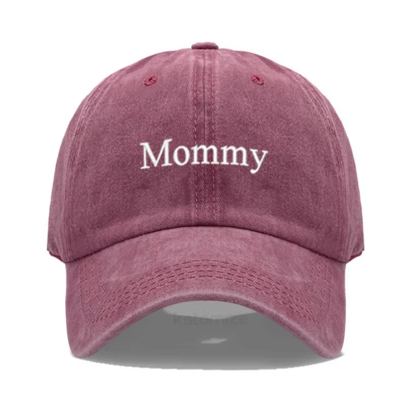 Vintage Washed Cotton Baseball Cap for Women Mommy Embroidery Mom Hat Mother'S Day Birthday Gift Wholesale Dropshipping