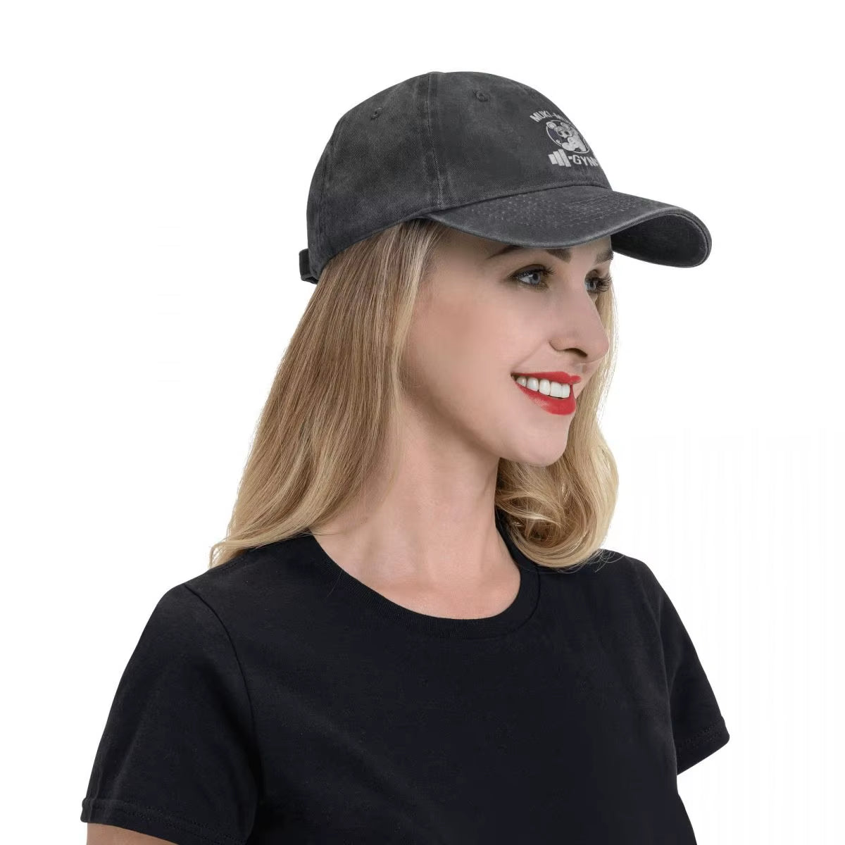 Retro Demon Slayer Muscle Mice Gym Muki Muki Baseball Cap Unisex Style Distressed Washed Headwear Outdoor All Seasons Travel Hat