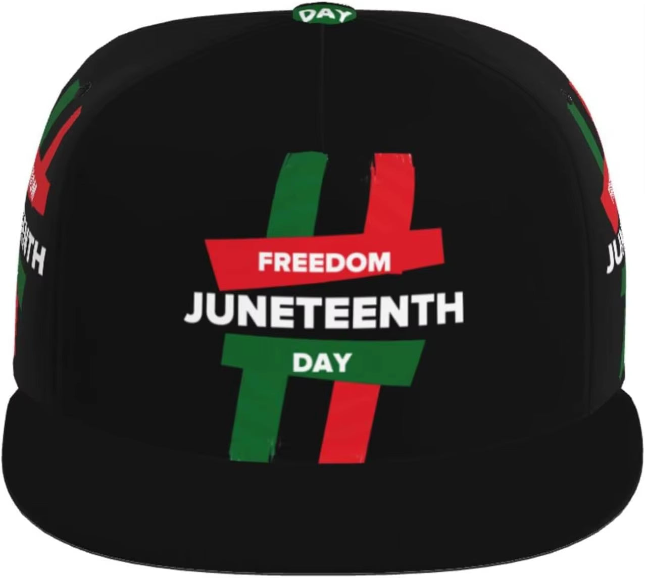 Juneteenth Freedom Day 1865 Snapback Hat for Women Men Adjustable Hip Hop Cap Flat Brim Hat Trucker Hat One Size