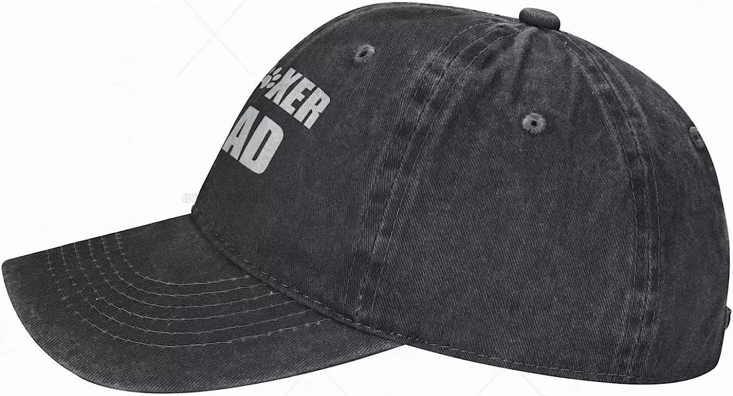 Mens Dog Boxer Dad Ever Baseball Caps Vintage Denim Distressed Snapback Hats Four Seasons Casual Unisex One Size