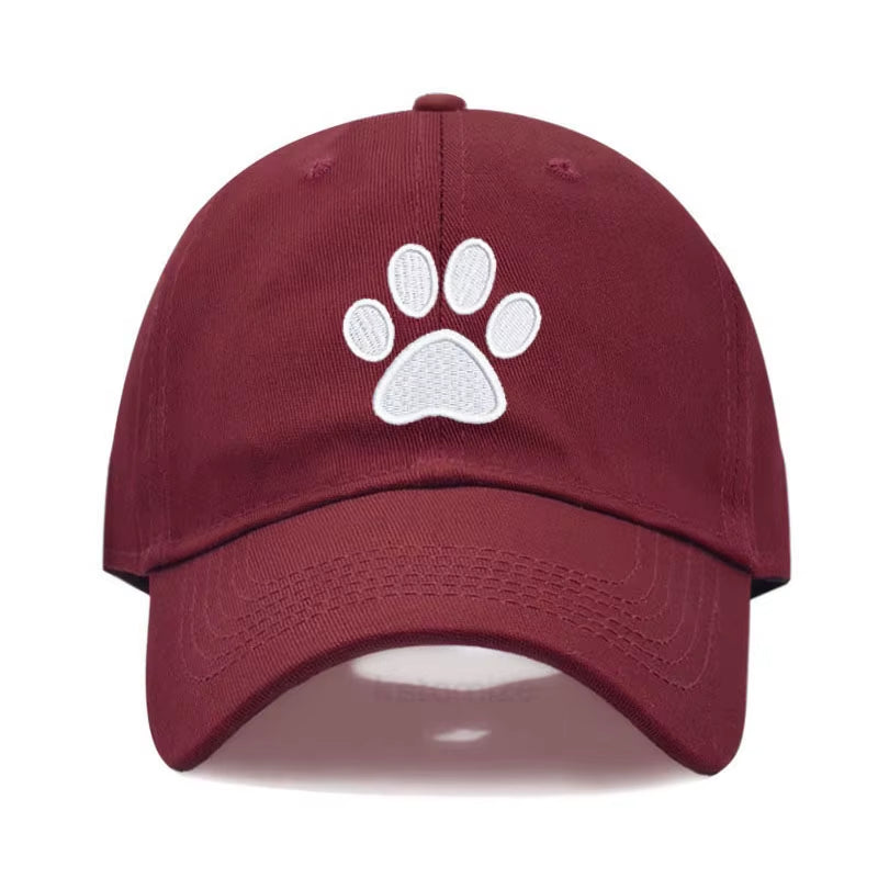 Dog Paw Vintage Washed Cotton High Quality Embroidery Dad Hat for Men Women Baseball Cap Golf Caps Snapback Cap Dropshipping