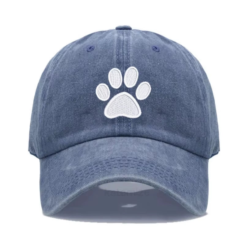 Dog Paw Vintage Washed Cotton High Quality Embroidery Dad Hat for Men Women Baseball Cap Golf Caps Snapback Cap Dropshipping