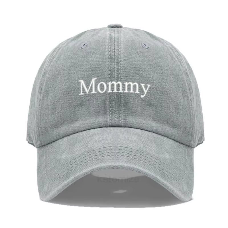 Vintage Washed Cotton Baseball Cap for Women Mommy Embroidery Mom Hat Mother'S Day Birthday Gift Wholesale Dropshipping