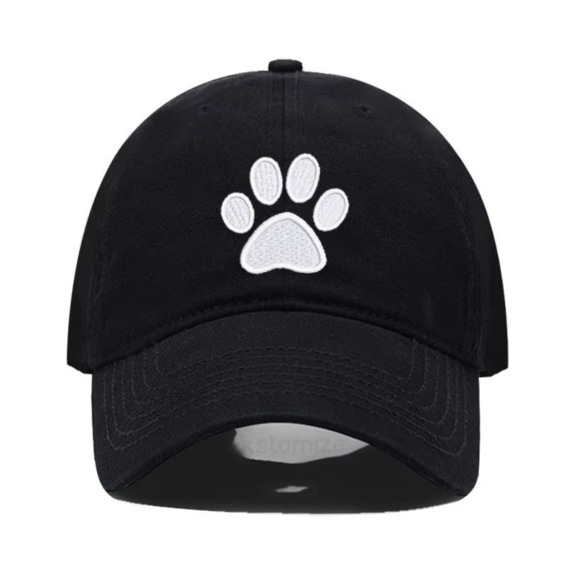 Dog Paw Vintage Washed Cotton High Quality Embroidery Dad Hat for Men Women Baseball Cap Golf Caps Snapback Cap Dropshipping