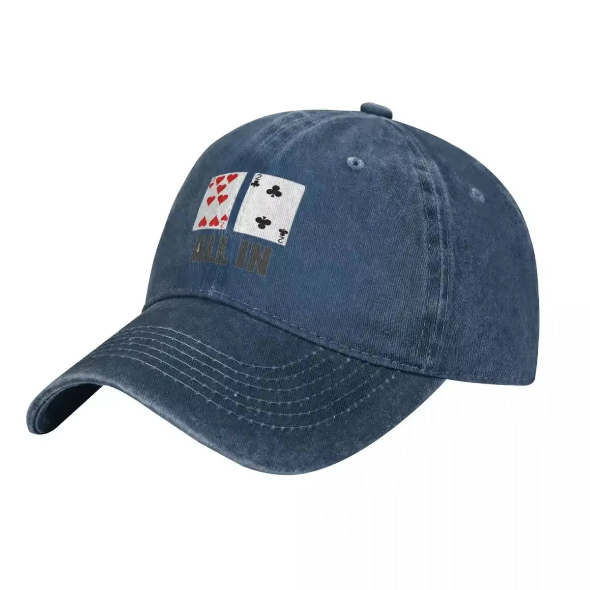 Poker Baseball Cap All in 7 2 Men Design Trucker Hat Summer Retro Gym Sun-Proof Baseball Caps