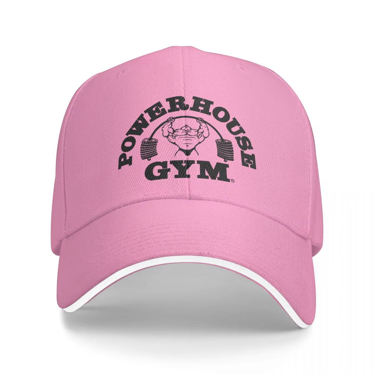 Powerhouse Gym Caps Unisex Fashion Dad Hat Sun Hats Racing Cap Breathable Polyester Baseball Caps Summer