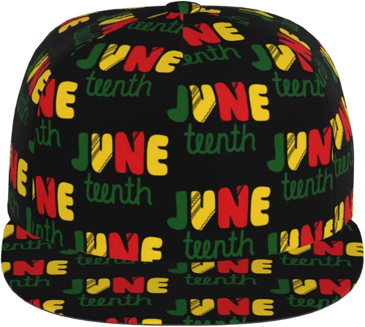 Juneteenth Freedom Day 1865 Snapback Hat for Women Men Adjustable Hip Hop Cap Flat Brim Hat Trucker Hat One Size