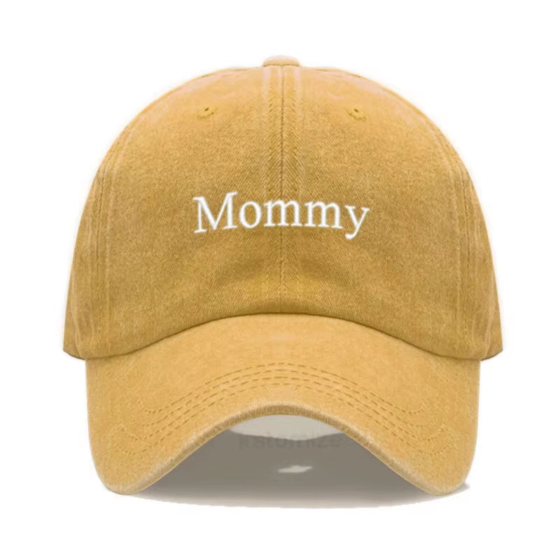 Vintage Washed Cotton Baseball Cap for Women Mommy Embroidery Mom Hat Mother'S Day Birthday Gift Wholesale Dropshipping