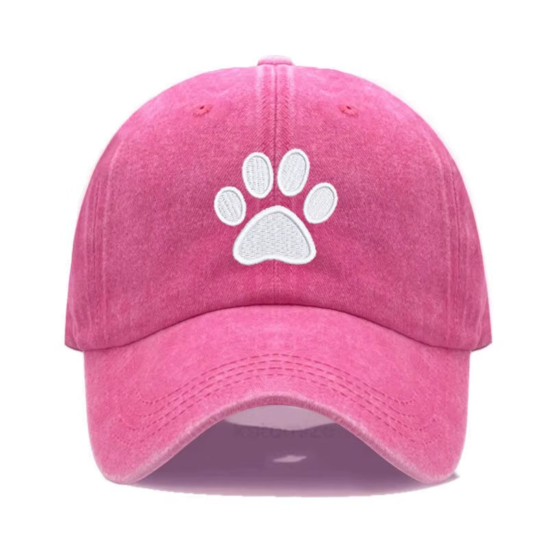 Dog Paw Vintage Washed Cotton High Quality Embroidery Dad Hat for Men Women Baseball Cap Golf Caps Snapback Cap Dropshipping