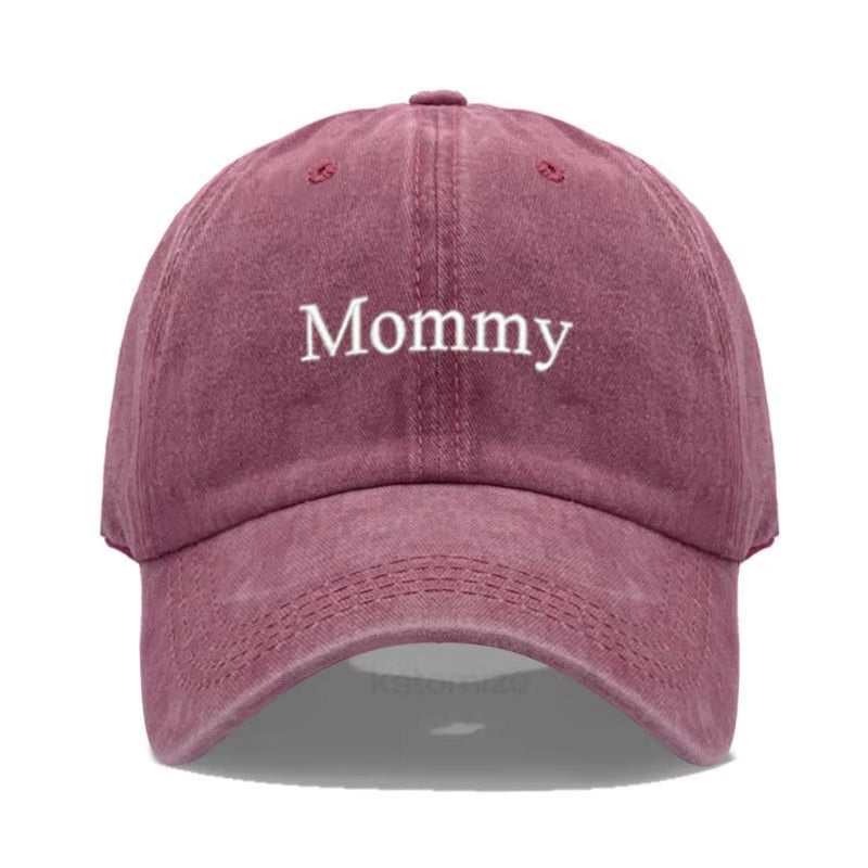 Vintage Washed Cotton Baseball Cap for Women Mommy Embroidery Mom Hat Mother'S Day Birthday Gift Wholesale Dropshipping