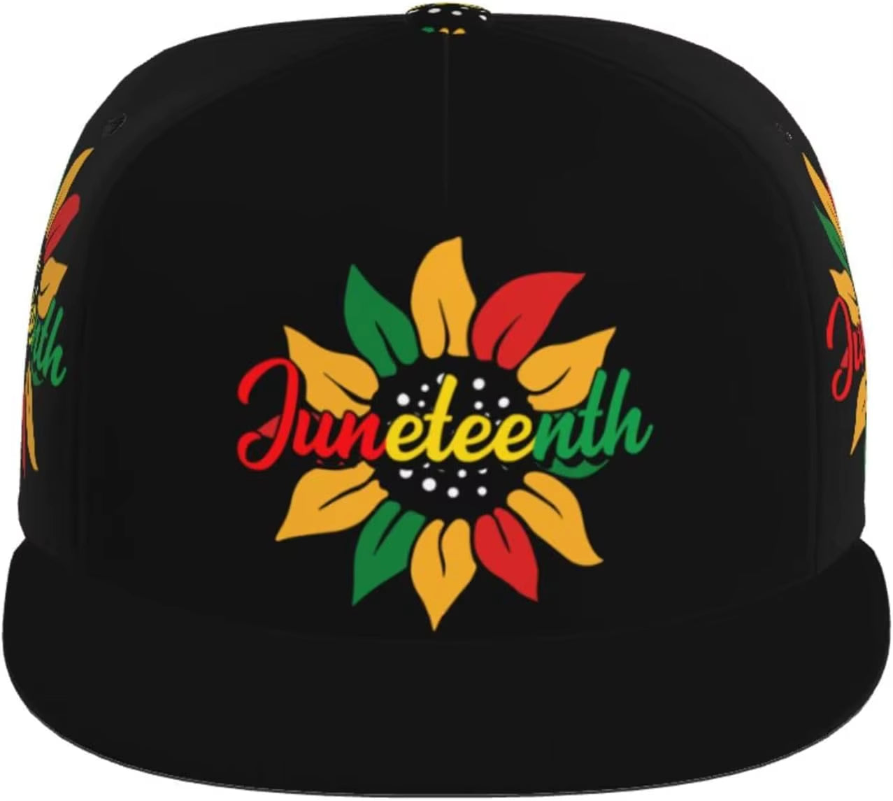 Juneteenth Freedom Day 1865 Snapback Hat for Women Men Adjustable Hip Hop Cap Flat Brim Hat Trucker Hat One Size