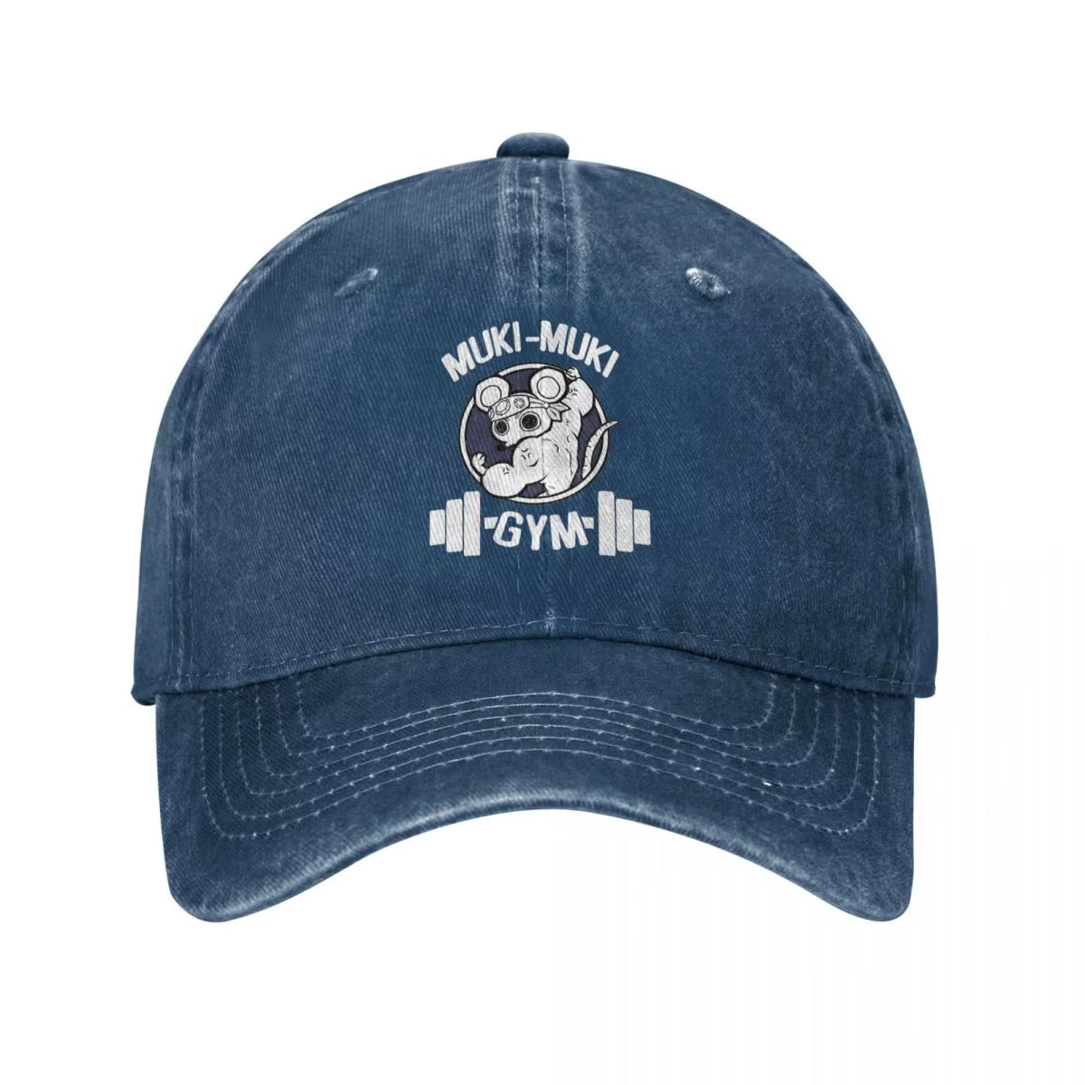 Retro Demon Slayer Muscle Mice Gym Muki Muki Baseball Cap Unisex Style Distressed Washed Headwear Outdoor All Seasons Travel Hat