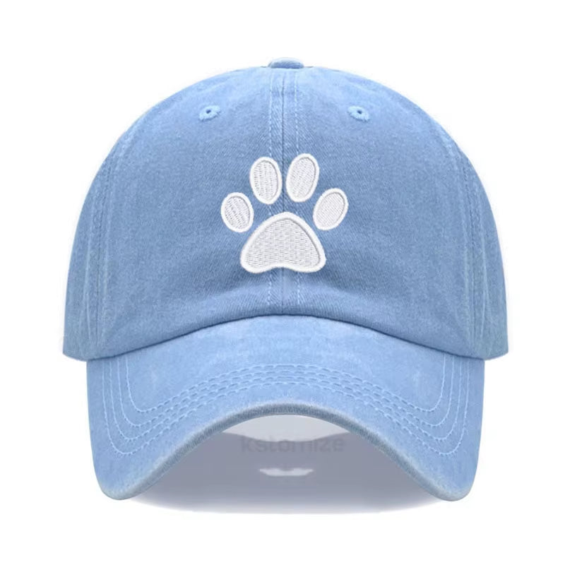 Dog Paw Vintage Washed Cotton High Quality Embroidery Dad Hat for Men Women Baseball Cap Golf Caps Snapback Cap Dropshipping