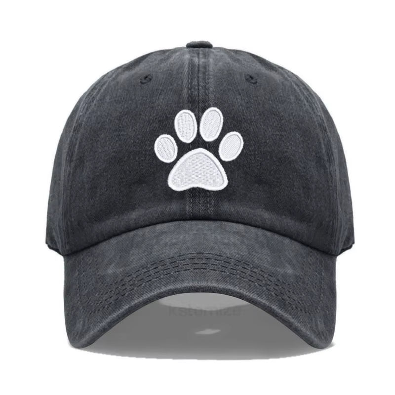 Dog Paw Vintage Washed Cotton High Quality Embroidery Dad Hat for Men Women Baseball Cap Golf Caps Snapback Cap Dropshipping