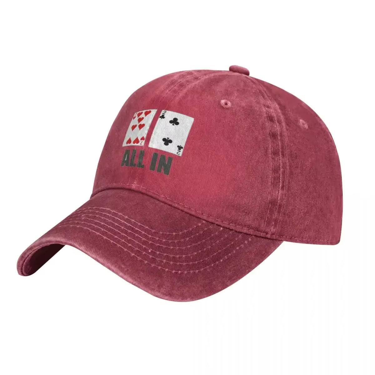 Poker Baseball Cap All in 7 2 Men Design Trucker Hat Summer Retro Gym Sun-Proof Baseball Caps