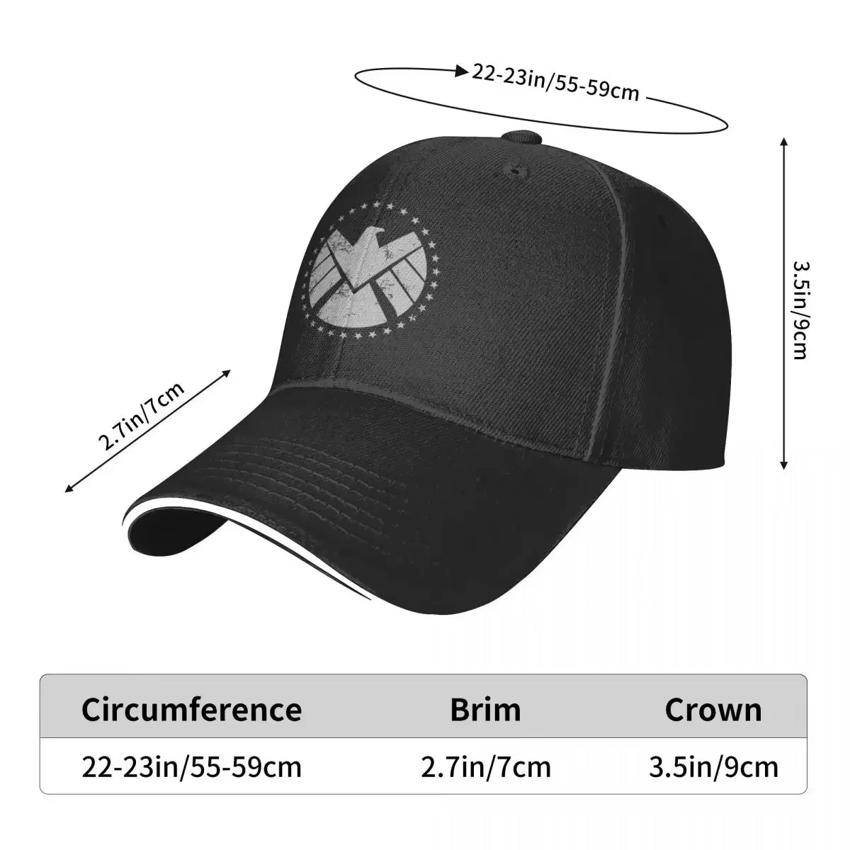 Shield Agent Training - Vintage Effect Baseball Cap Bobble Hat Custom Hat Sports Cap Women Beach Fashion Men'S