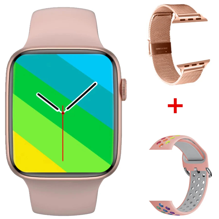 2024 novo relógio inteligente de carregamento sem fio smartwatch, bluetooth, chamadas, unisexo.