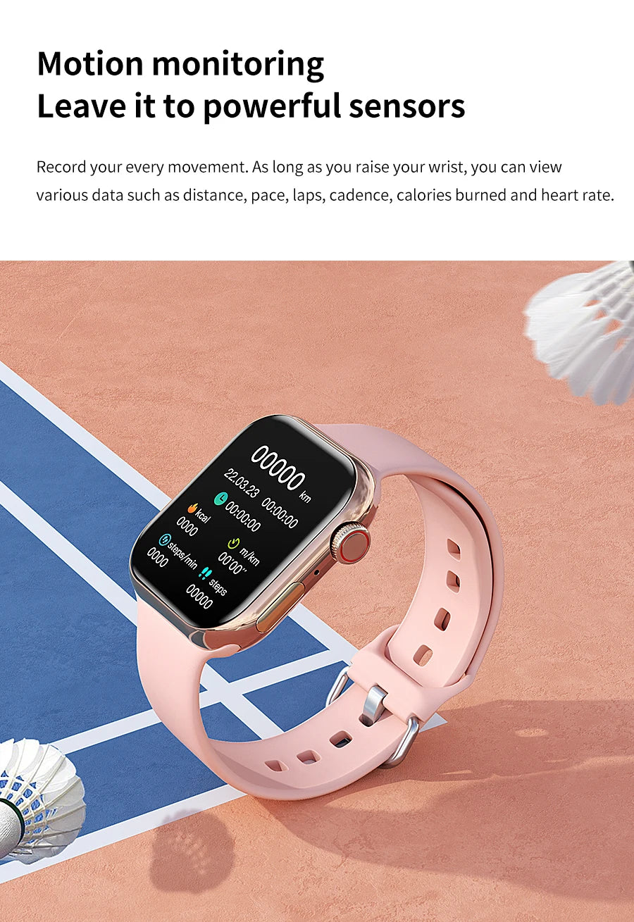 2024 novo relógio inteligente de carregamento sem fio smartwatch, bluetooth, chamadas, unisexo..