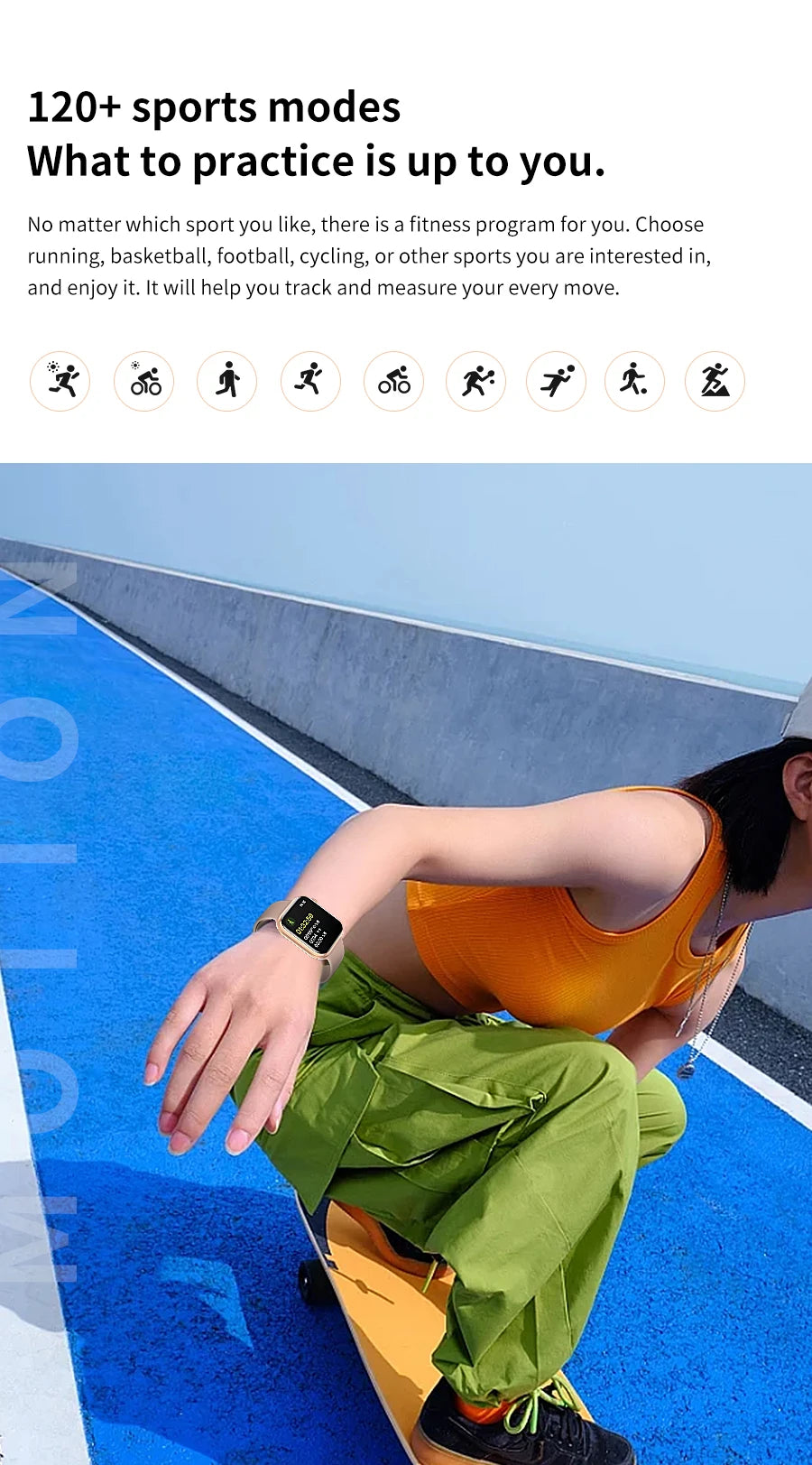 2024 novo relógio inteligente de carregamento sem fio smartwatch, bluetooth, chamadas, unisexo..