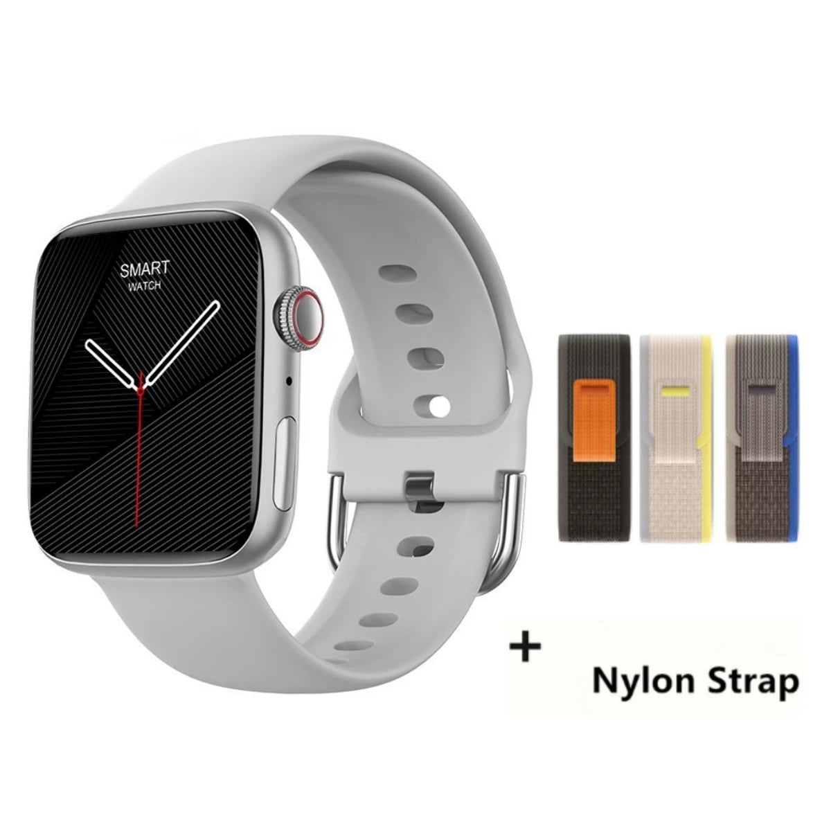 2024 novo relógio inteligente de carregamento sem fio smartwatch, bluetooth, chamadas, unisexo.