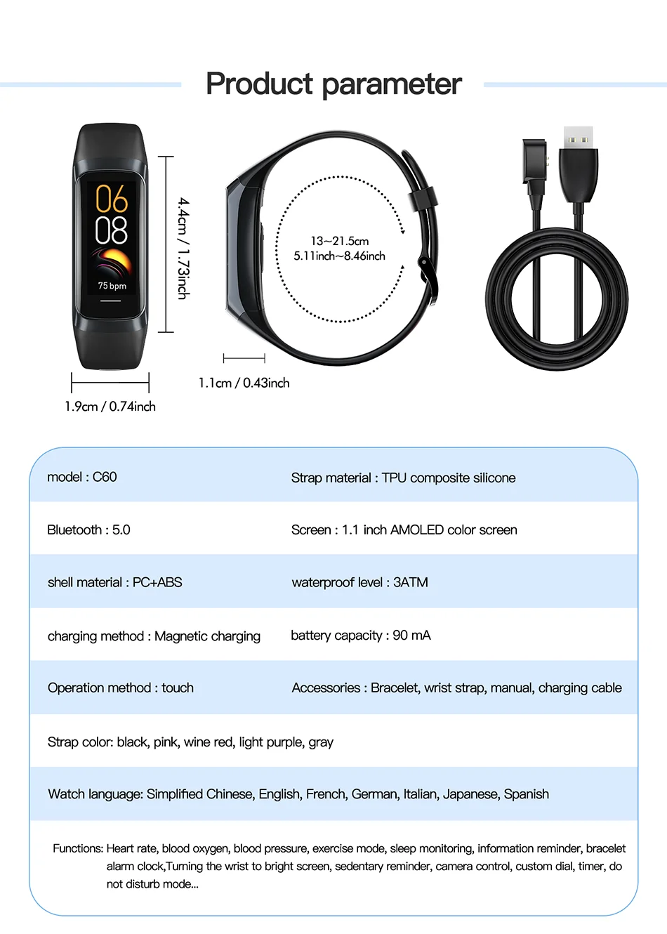 LIGE AMOLED Smart Watch 2023 – Relógio Inteligente Masculino e Feminino, Monitor de Frequência Cardíaca, Pressão Arterial, Monitoramento de Atividades, Resistente à Água e Fitness Tracker