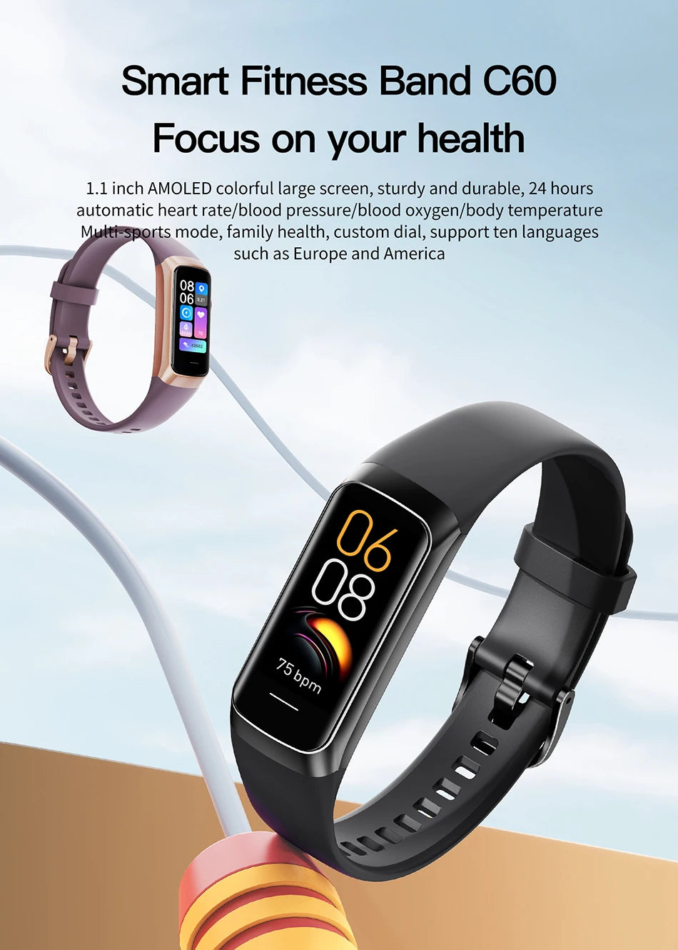LIGE AMOLED Smart Watch 2023 – Relógio Inteligente Masculino e Feminino, Monitor de Frequência Cardíaca, Pressão Arterial, Monitoramento de Atividades, Resistente à Água e Fitness Tracker