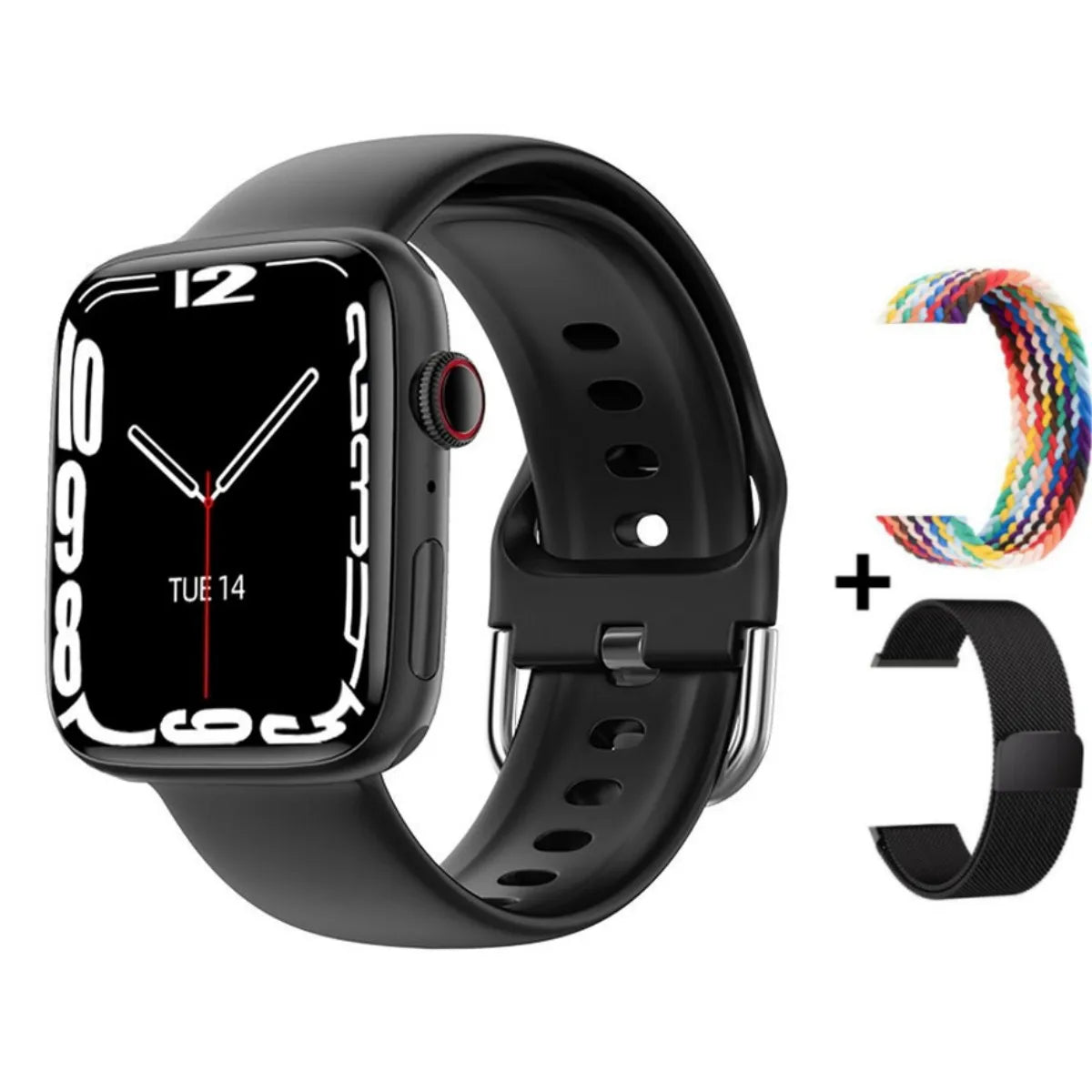 2024 novo relógio inteligente de carregamento sem fio smartwatch, bluetooth, chamadas, unisexo.