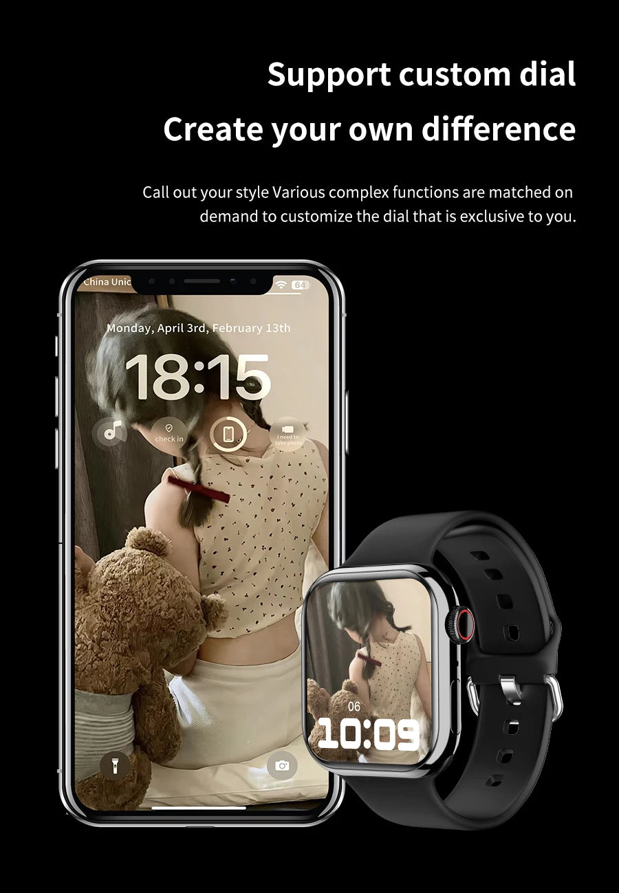 2024 novo relógio inteligente de carregamento sem fio smartwatch, bluetooth, chamadas, unisexo..