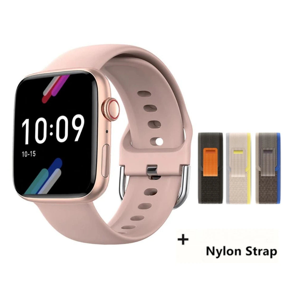 2024 novo relógio inteligente de carregamento sem fio smartwatch, bluetooth, chamadas, unisexo.