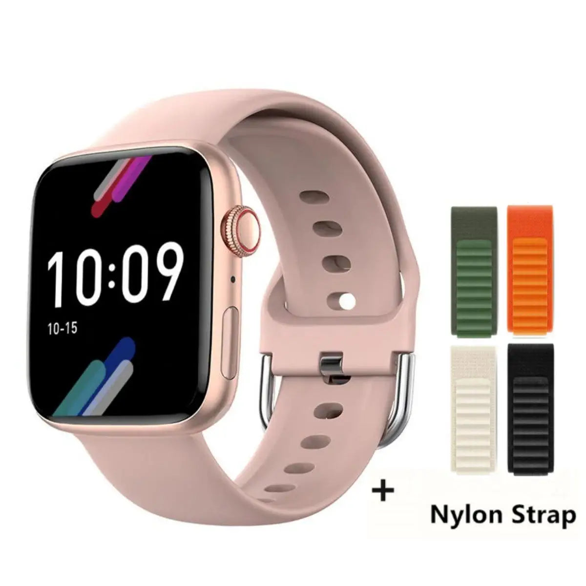 2024 novo relógio inteligente de carregamento sem fio smartwatch, bluetooth, chamadas, unisexo.