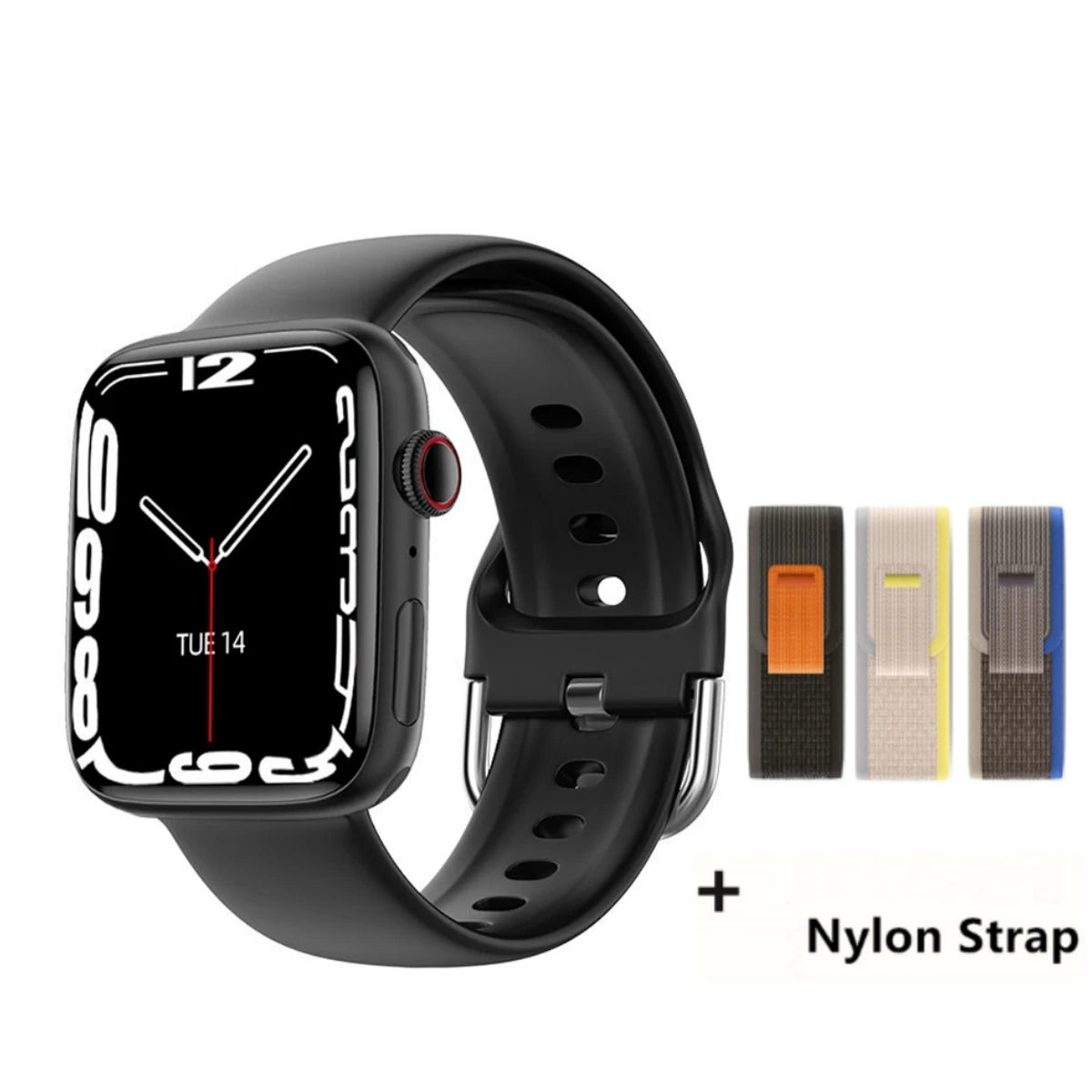2024 novo relógio inteligente de carregamento sem fio smartwatch, bluetooth, chamadas, unisexo.