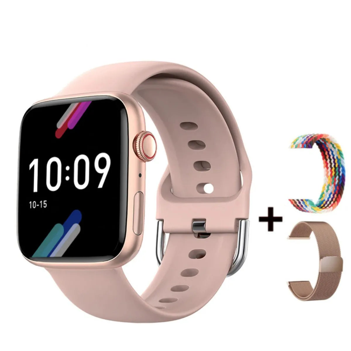 2024 novo relógio inteligente de carregamento sem fio smartwatch, bluetooth, chamadas, unisexo.