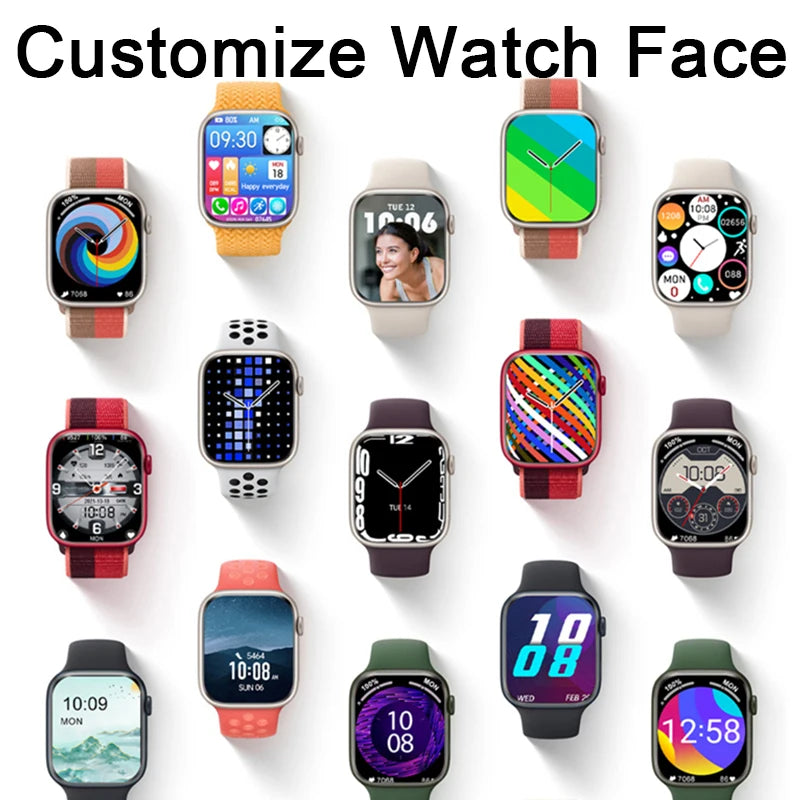 2024 novo relógio inteligente de carregamento sem fio smartwatch, bluetooth, chamadas, unisexo..