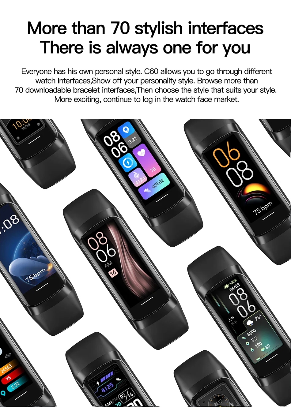 LIGE AMOLED Smart Watch 2023 – Relógio Inteligente Masculino e Feminino, Monitor de Frequência Cardíaca, Pressão Arterial, Monitoramento de Atividades, Resistente à Água e Fitness Tracker