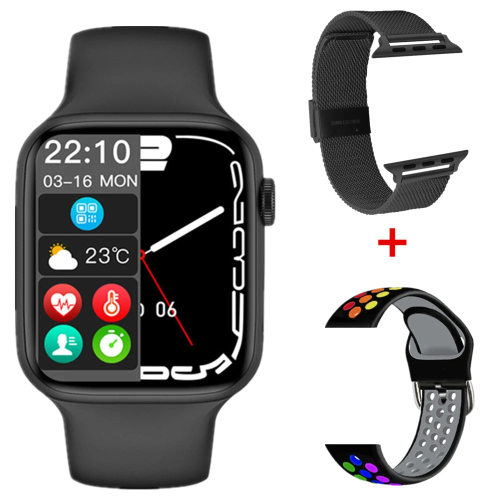 2024 novo relógio inteligente de carregamento sem fio smartwatch, bluetooth, chamadas, unisexo.