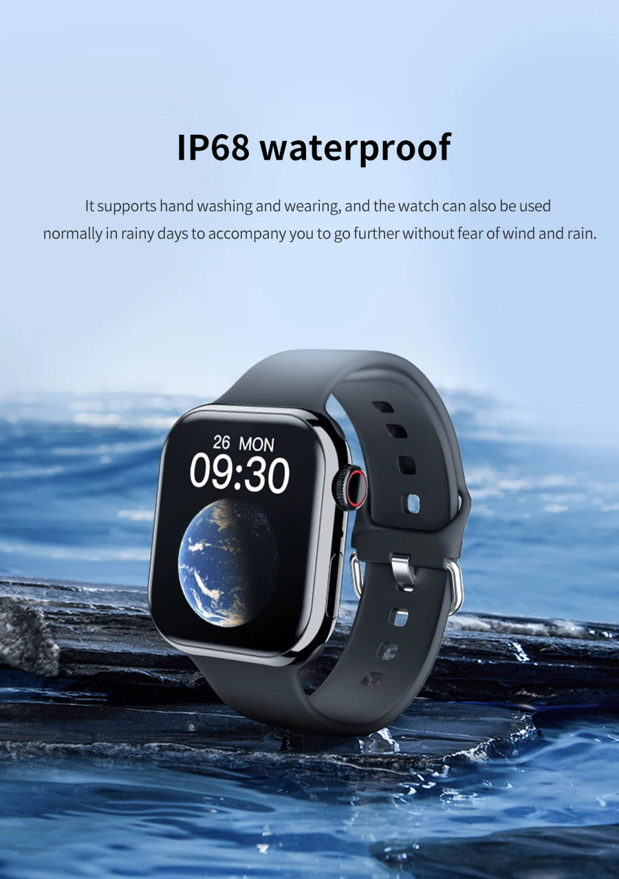2024 novo relógio inteligente de carregamento sem fio smartwatch, bluetooth, chamadas, unisexo.
