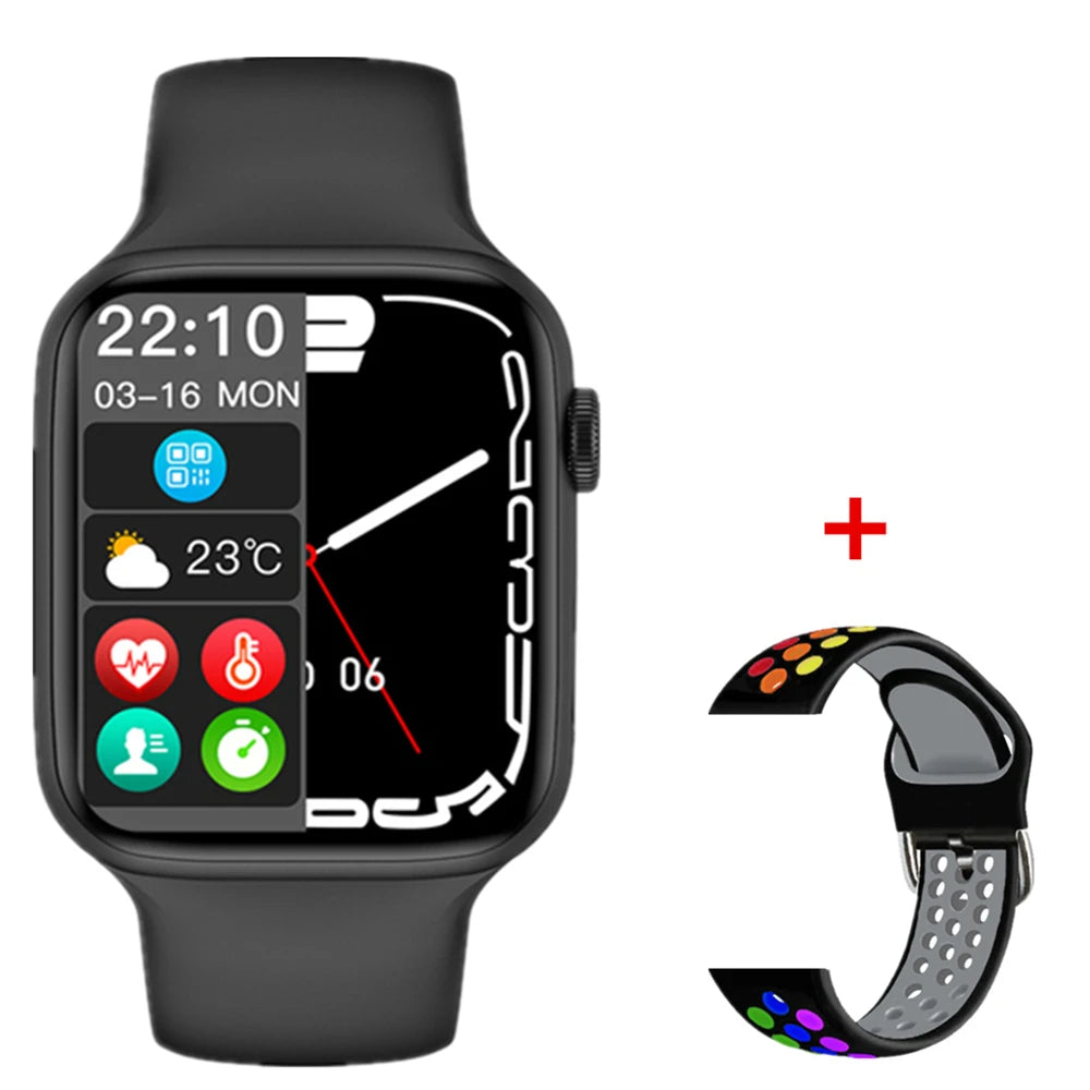 2024 novo relógio inteligente de carregamento sem fio smartwatch, bluetooth, chamadas, unisexo.