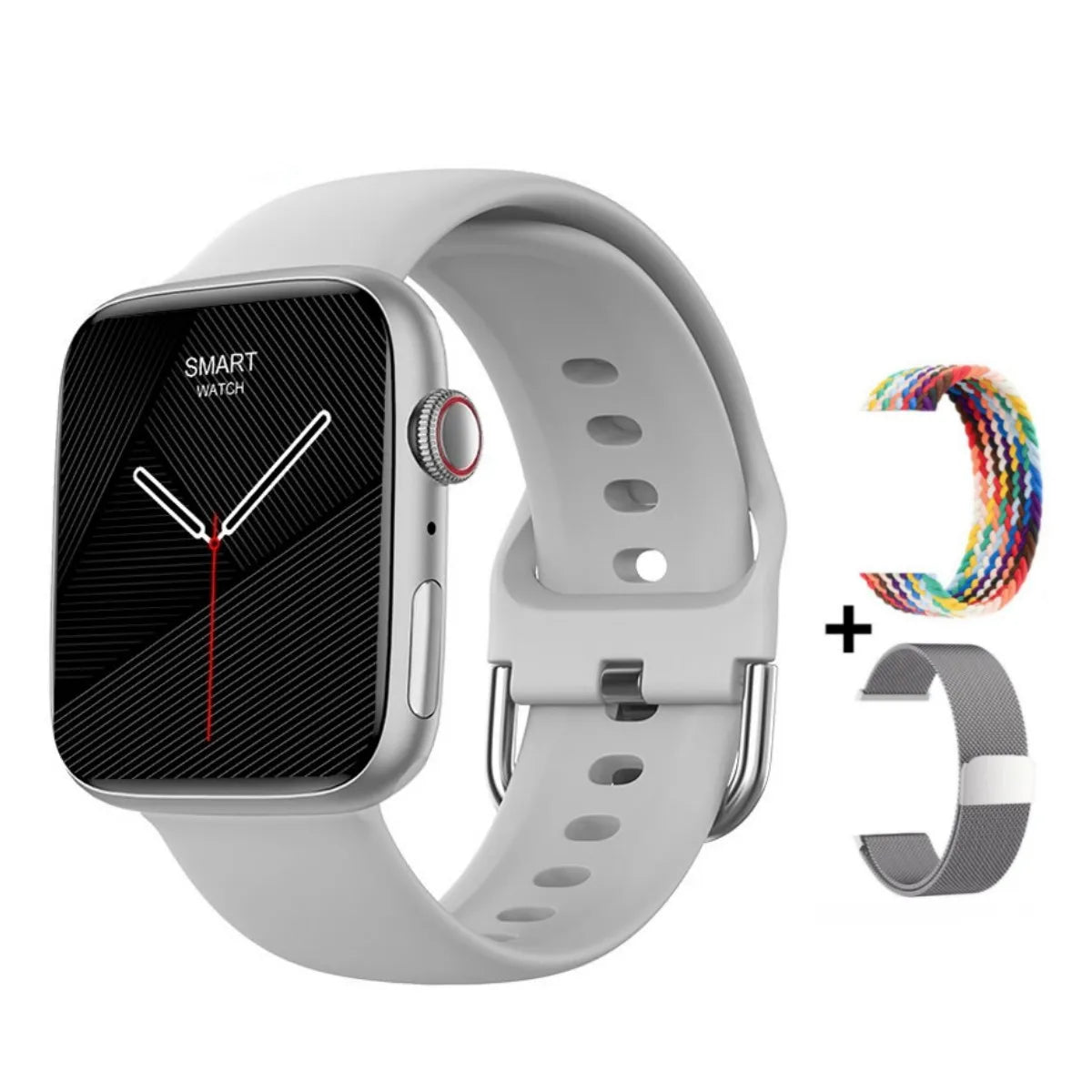 2024 novo relógio inteligente de carregamento sem fio smartwatch, bluetooth, chamadas, unisexo.