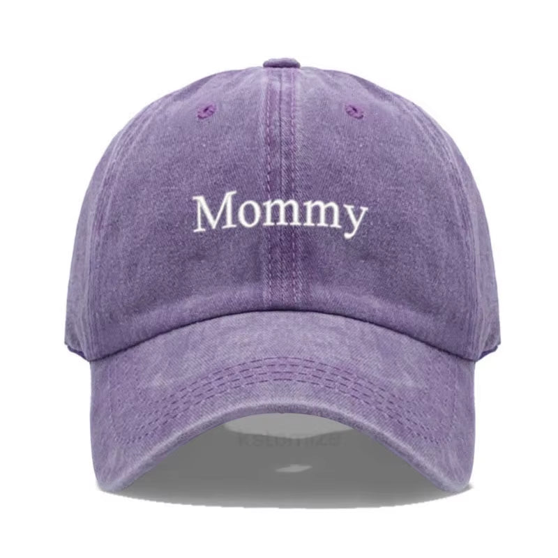 Vintage Washed Cotton Baseball Cap for Women Mommy Embroidery Mom Hat Mother'S Day Birthday Gift Wholesale Dropshipping