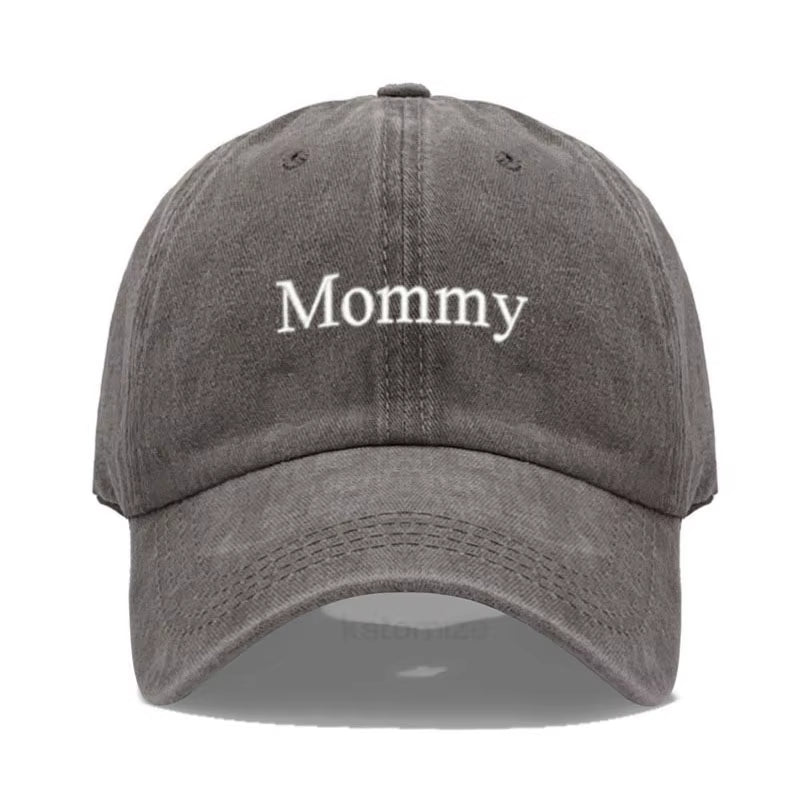 Vintage Washed Cotton Baseball Cap for Women Mommy Embroidery Mom Hat Mother'S Day Birthday Gift Wholesale Dropshipping