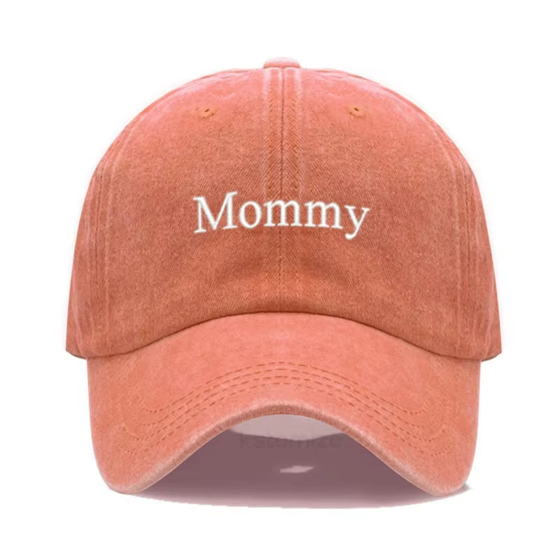 Vintage Washed Cotton Baseball Cap for Women Mommy Embroidery Mom Hat Mother'S Day Birthday Gift Wholesale Dropshipping