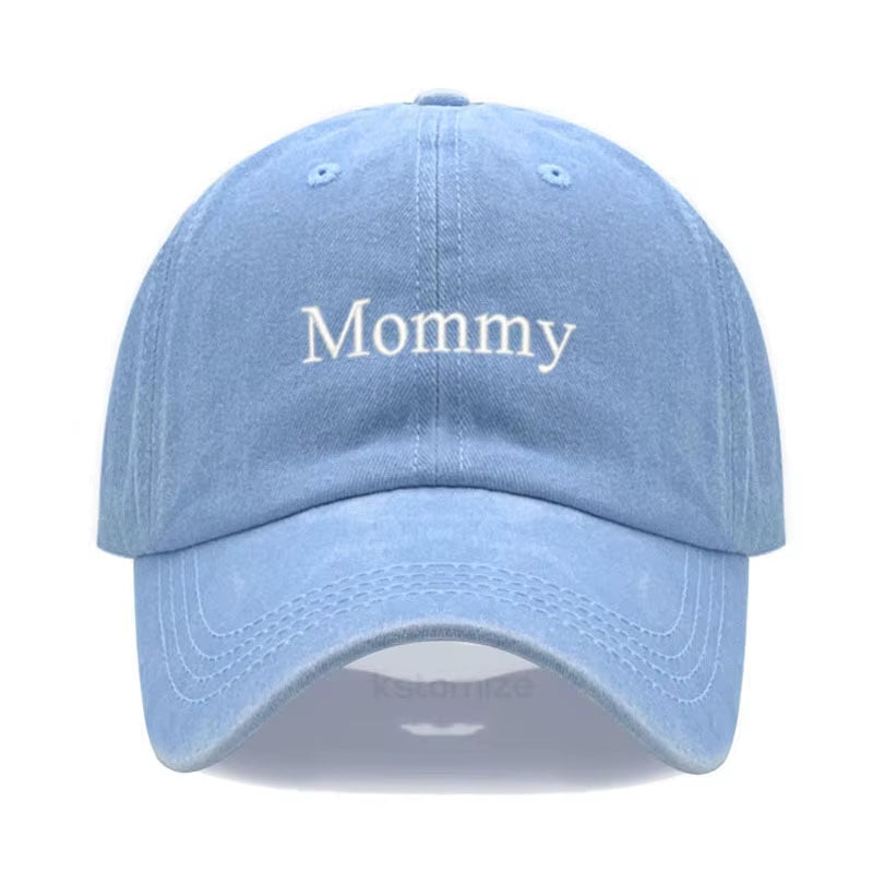 Vintage Washed Cotton Baseball Cap for Women Mommy Embroidery Mom Hat Mother'S Day Birthday Gift Wholesale Dropshipping