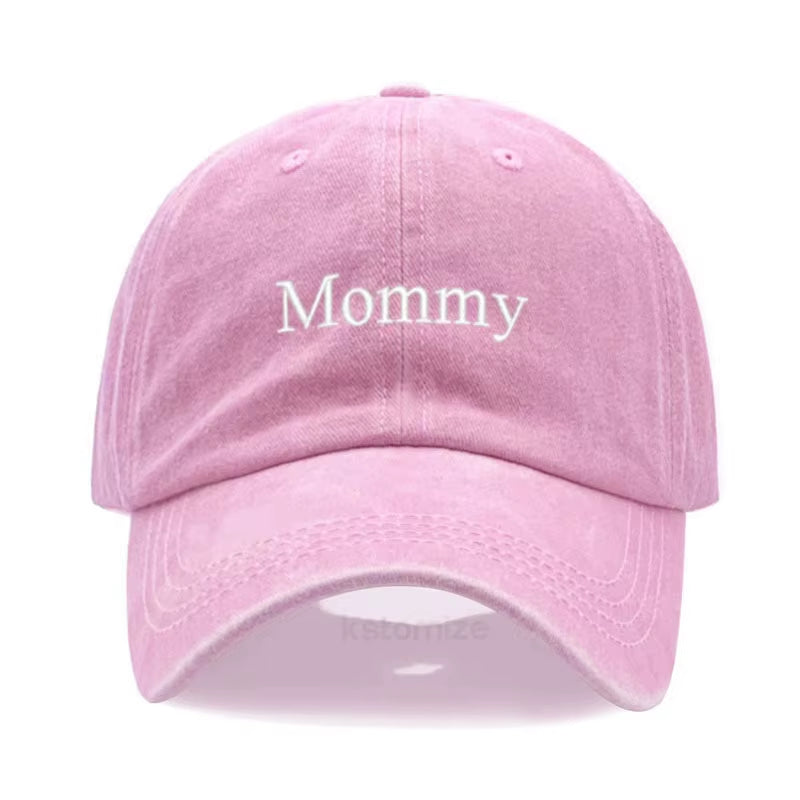 Vintage Washed Cotton Baseball Cap for Women Mommy Embroidery Mom Hat Mother'S Day Birthday Gift Wholesale Dropshipping