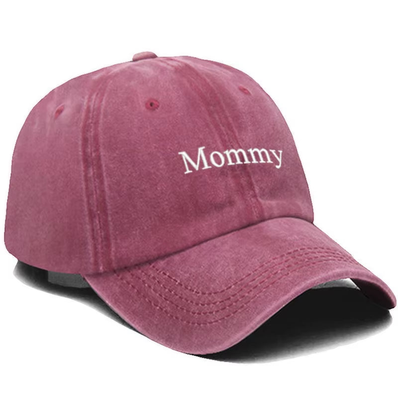Vintage Washed Cotton Baseball Cap for Women Mommy Embroidery Mom Hat Mother'S Day Birthday Gift Wholesale Dropshipping
