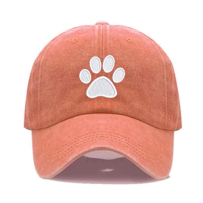 Dog Paw Vintage Washed Cotton High Quality Embroidery Dad Hat for Men Women Baseball Cap Golf Caps Snapback Cap Dropshipping