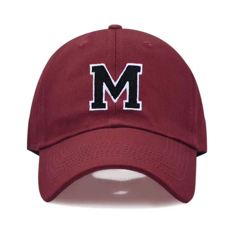 Initials Letters A-Z Embroidery Baseball Cap for Men Women Soft Cotton Fashion Dad Hat Adjustable Wholesale Dropshipping