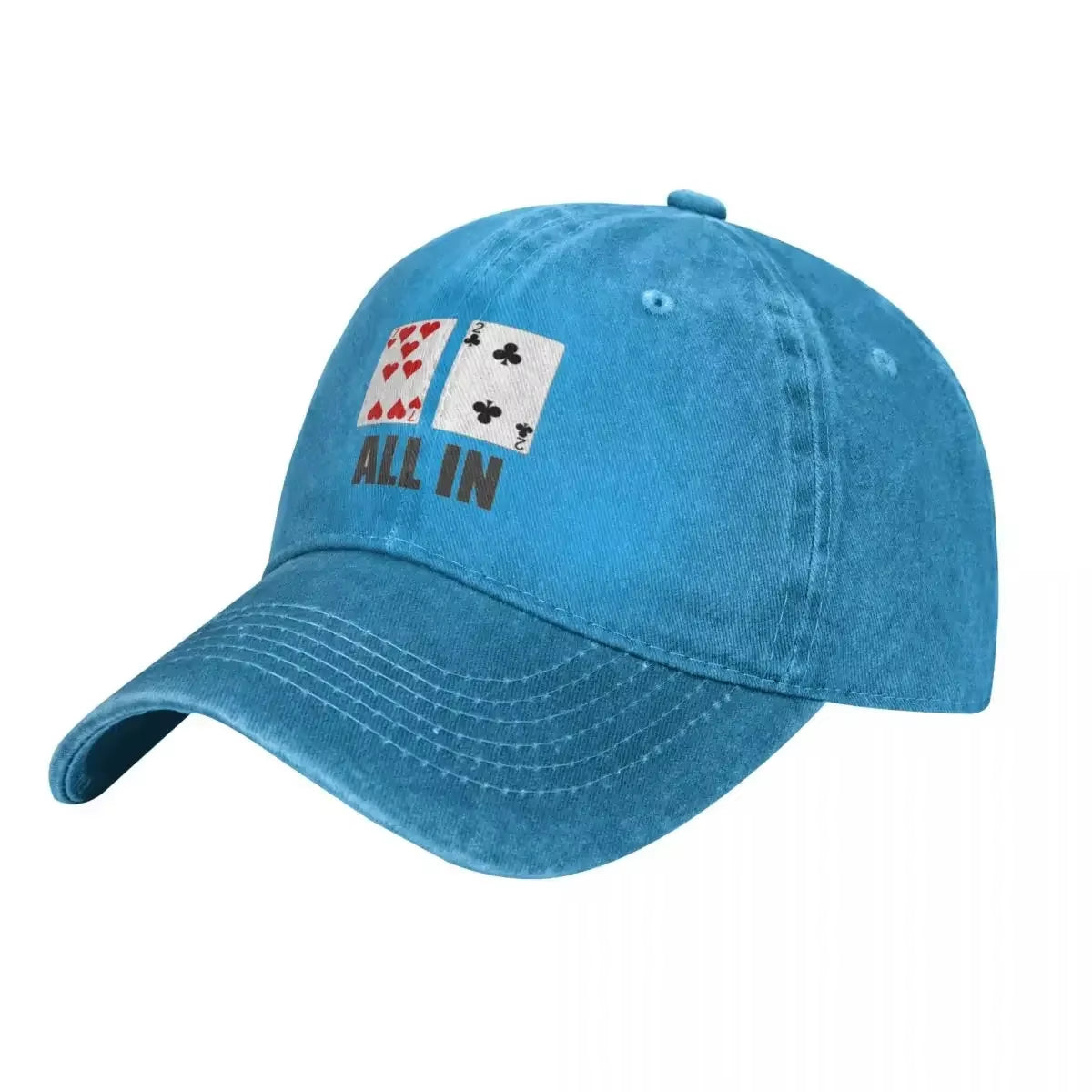 Poker Baseball Cap All in 7 2 Men Design Trucker Hat Summer Retro Gym Sun-Proof Baseball Caps