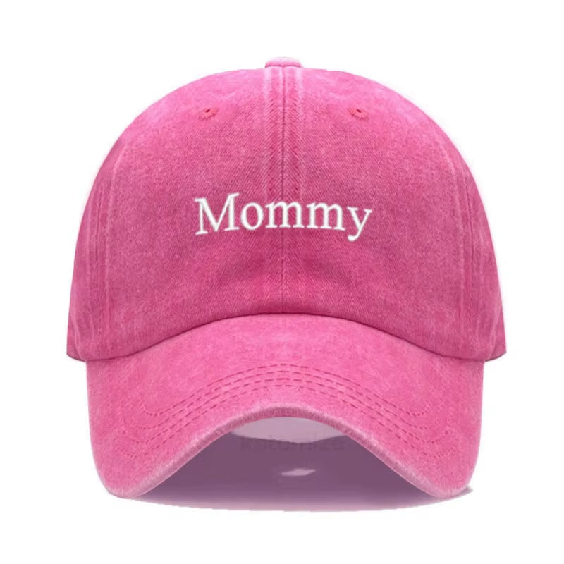 Vintage Washed Cotton Baseball Cap for Women Mommy Embroidery Mom Hat Mother'S Day Birthday Gift Wholesale Dropshipping