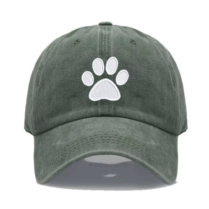 Dog Paw Vintage Washed Cotton High Quality Embroidery Dad Hat for Men Women Baseball Cap Golf Caps Snapback Cap Dropshipping