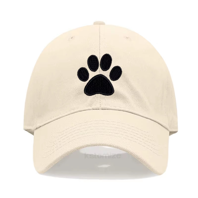Dog Paw Vintage Washed Cotton High Quality Embroidery Dad Hat for Men Women Baseball Cap Golf Caps Snapback Cap Dropshipping